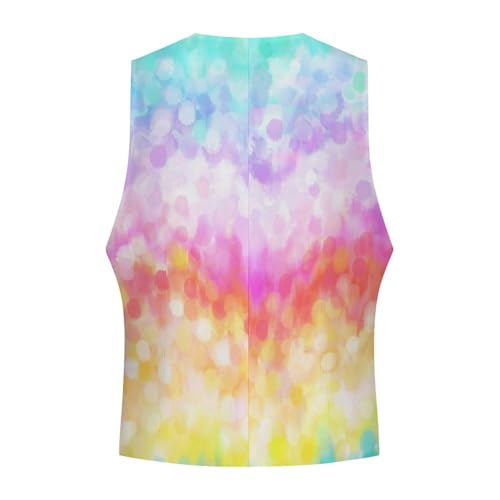 Painted Rainbow Formal Suit Vest for Men Waistcoat Printing Business Casual Dress for Tuxedo4