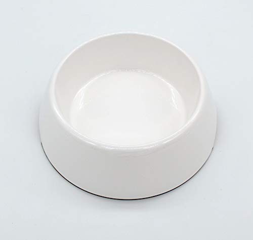 Image of The Pets Company Stainless Steel & Melamine Dog Feeding Bowl| Food Bowl for Dogs and Cats, 940 Ml, Large, White