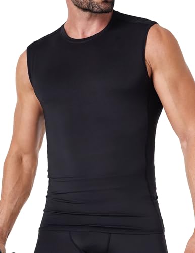 OYGSieg 5/6 Pack Men's Athletic Compression Shirts Sleeveless Tank Top Base Layer Sports Workout Shirts for Basketball2