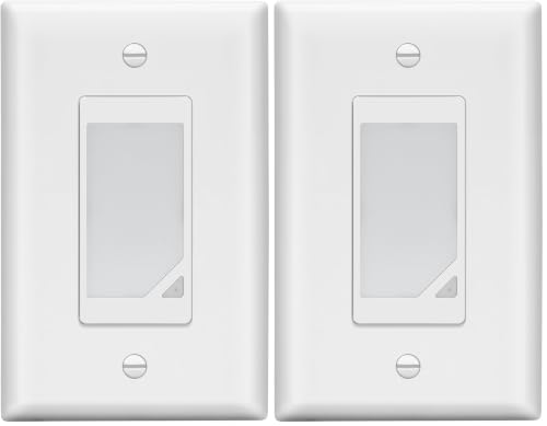 Image of LIDER Full Face LED Decorator Guide Light with Automatic Daylight Sensor, Decorator Night Light, 120VAC /15A, LGL-FL-WWP, Wall Plate Included, UL Listed, Thermoplastic, Matte White, 2-Pack