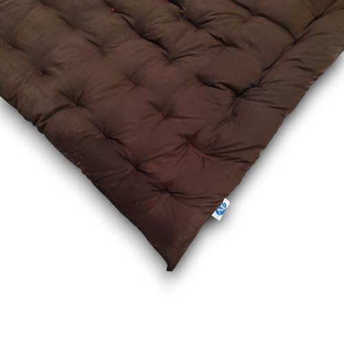 Image of ATOOTFUSION Soft Cotton Quilt | Foldable Mattress for Floor Light Weight Filled Single Firm Cotton Quilt Mattress Gadda (1 Sleeping Capacity, 3 x 6 ft or 72 x 36 Inches) (Brown)