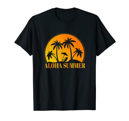 Aloha Summer Feeling Tropical Beach Vacanze estive Maglietta