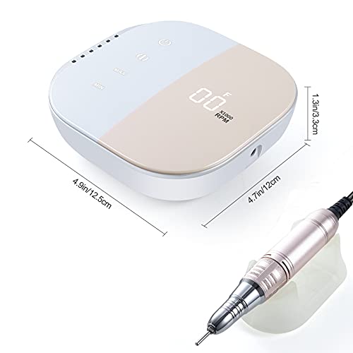 Opibtu Nagelfräser Elektrische 35000 U/min Nagelfeile Maniküre Pediküre Set, intelligente und leichte,Touch-Panel… – Bild 6