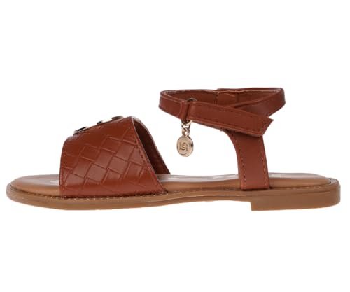 Image of bebe Girls' Sandals - Trendy Flat Designs with Rhinestones, Puffy Straps, Embossed Details and Charms for Toddlers /Little Kids /Big Kids
