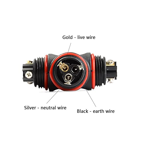 KASTWAVE 2pcs Junction Box Cable Connector Waterproof Outdoor/External Junction Box Cable Connector Sleeve(3 Way Black)