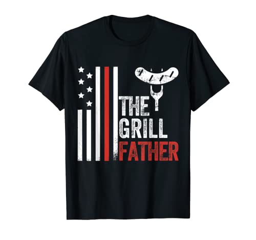 Hombre The Grill Father Funny Dad Día del Padre BBQ Grill Chef Smoker Camiseta