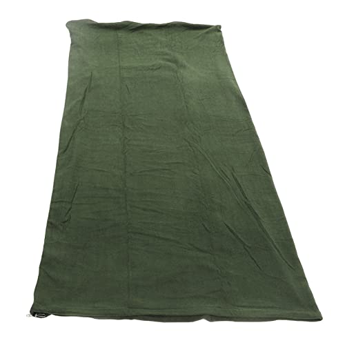 Bache de Dormir de Campamento Cálido Portátil de Lana para Adultos, Saco de Dormir Liviano para la Piel para Caminatas Al Aire Libre, Bolsillo de Dormir de Vellón para Viajar (Green)