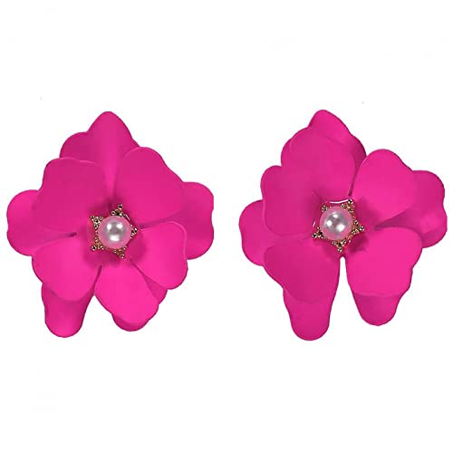 Boucles d'oreilles en argent pour oreilles sensibles au motif fleur mignonne