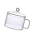 Cabilock Olla de Vidrio para Cocinar Cacerola de Vidrio con Cubierta de Vidrio Resistente Al Calor Olla de Guiso Olla de Fideos Instantáneos Cuencos para Cocina Casera Restaurante