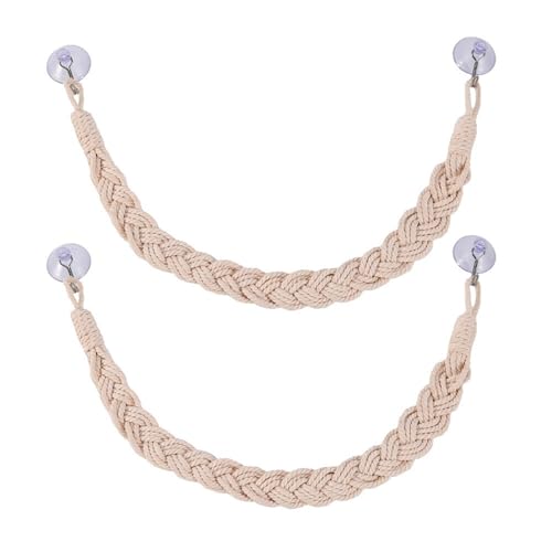 Misright 2lots Hook Attachment Climbing Ladder Pet Beiges Climbing Rope Hermits Pet Toy for Climbing Pet