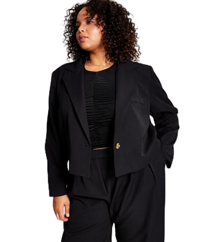 Trendy Plus Size Cropped Blazer