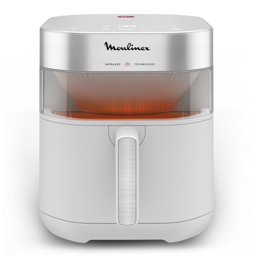 Moulinex Easy Fry Infrared, Friggitrice ad Aria 7L, Doppia Resistenza, Riscaldamento 2 Volte Pi...
