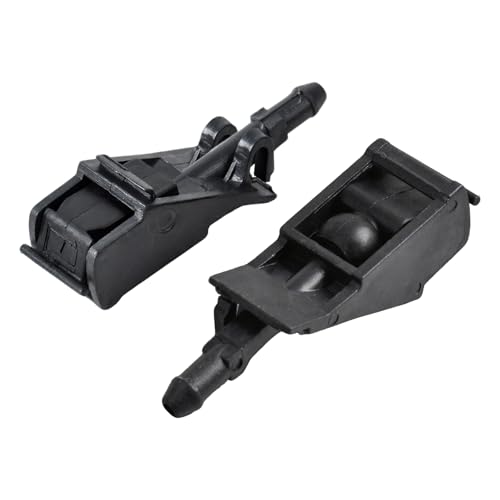 2pcs Windscreen Washer Nozzles Compatible with VW Golf Passat 1997-2010, Polo 99-17 Touareg Transporter Beetle, Seat Ibiza Toledo, Skoda Rapid Superb – Screen wash Wiper Spray Jets 6E0955985