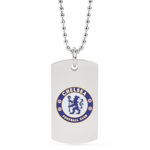 Médaille pour chien Chelsea FC avec sa chaîne à billes en acier inoxydable par The Gift Scholars