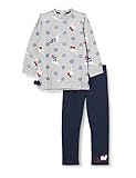  Chicco Completo Bambina Felpa + Leggings Suéter, Gris Y Azul, 56 para Bebés