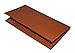 Leatherboss Genuine Leather Slim Checkbook Cover with Pen Holder for men women, Tan