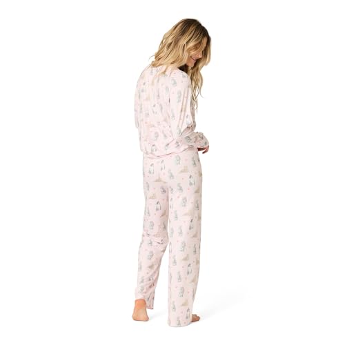 Image of PJ Salvage Women's [Amazon Exclusive] Cloud Jersey Open-bottom Pajama 2-piece Pj Set