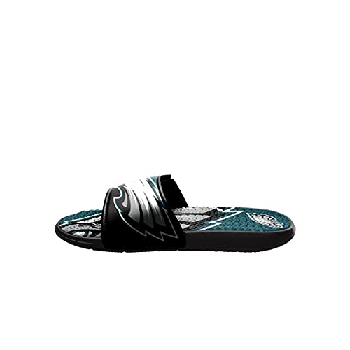 Image of FOCO mens NFL Team Logo Athletic Sport Shower Flip Flop Sandals Gel Slides