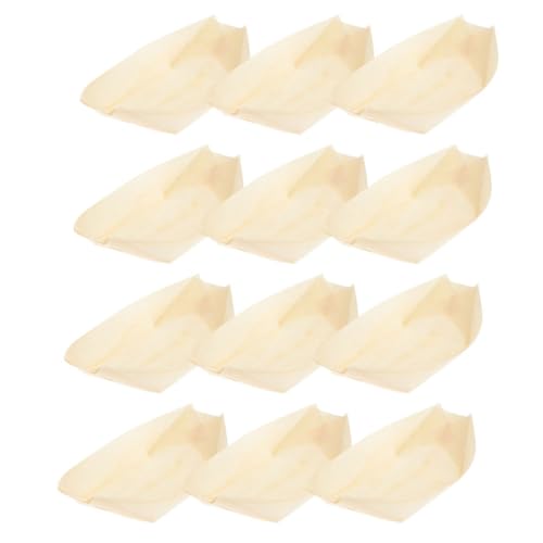Platos desechables de madera para sushi 6 in, paquete 100 uds miniatura 1