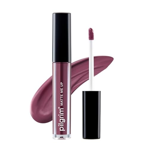Pilgrim Liquid Matte Lipstick – Mauve Desire | Lipstick for Women with Hyaluronic Acid & Spanish Squalane | Transferproof, Long Lasting & Non Drying with Hydrating Ingredients 3gms