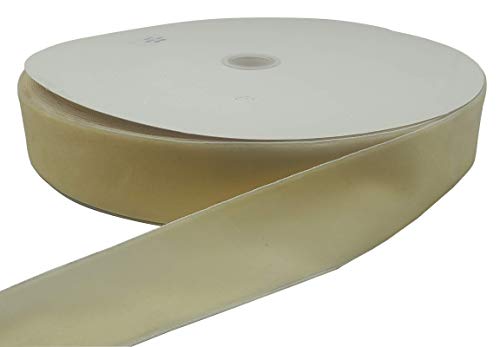 Image of 10 Yards Velvet Ribbon Spool (Beige, 1 1 /2 inch)