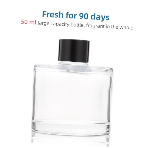 Set de Botellas Difusoras de Aceite Esencial 50ml con 10 Varillas Negras miniatura 3