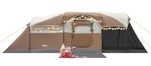 Portal 8 Person Family Tent for Camping with Screen Porch,...