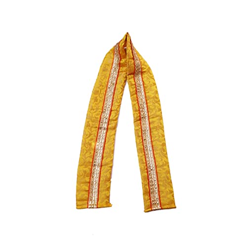 Image of ITSMYCOSTUME Krishna Dress for Baby Boy Kids Set of 10(Dhoti,Patka,Hip Cover,Mukut,Morpankh,Bansuri,Kamarband,Bajuband,Kundal) Little Krishna Ji Kanha Janmasthmi Costume for Kids