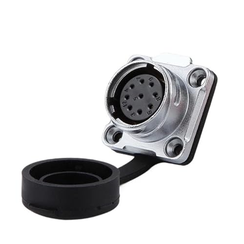 Connecteur de signal 9 broches étanche IP67 et prise femelle extérieure métallique d'alimentation
