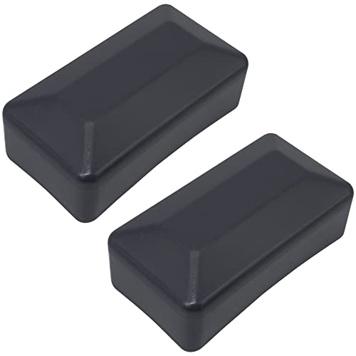 SKIR'CO 2 tapas rectangulares para postes de valla, tapas de plástico gris, 40 x 80 mm, cubiertas para postes de valla, color gris antracita RAL 7016