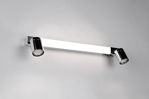 Trio Leuchten LED Badezimmer Wandleuchte Enrico 281470306, Metall Chrom, 6.5 Watt LED, exkl. 2x GU10, Lichtfarbe einstellbar