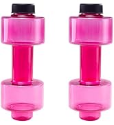 Toddmomy 2pcs Dumbbell Shaped Water-Filled Dumbbells Clear Cups Sports Water Bottle for Sports Fi...