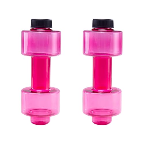 Bouteille d'eau en forme d'haltère avec gobelets transparents étanches pour le sport