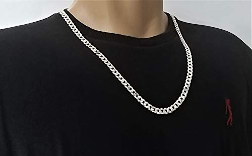 Corrente E Pulseira Masculina Elo Grumet Prata Maciça 925 70 cm X 8 mm Ref. 637