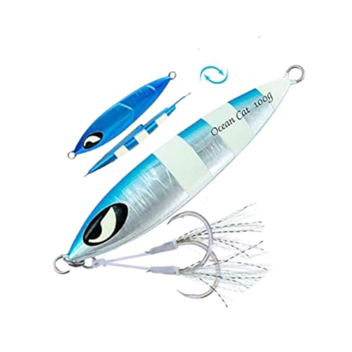 Jig en métal OceanCat 250g pour pêche au jigging en mer profonde