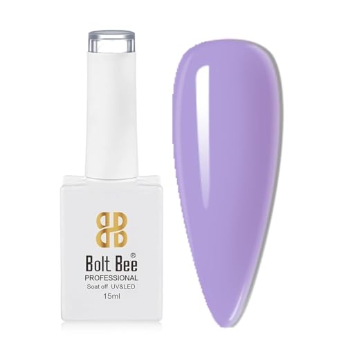 Image of Bolt Bee Lavender Color Gel Nail Polish Soak Off UV Gel DIY at Home Manicure Salon Nail Art (18, 15ml)