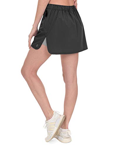 Little Donkey Andy Women's Athletic Golf Skort UPF 50+ Quick Dry Sweat Wicking with Pockets Causal Skirt Black S