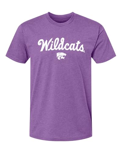 Kansas State Wildcats Apparel K-State Shirt Script Premium Super Soft Lavender Light Purple T-Shirt Comfy Tee for Men and Women (Medium)