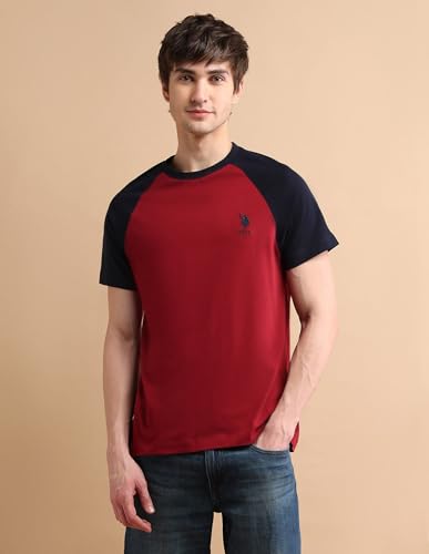 Image of U.S. POLO ASSN. Knitted Cotton T-Shirts for Men - 100% Cotton, Breathable & Comfortable, Half Sleeves Mens Casual T Shirts