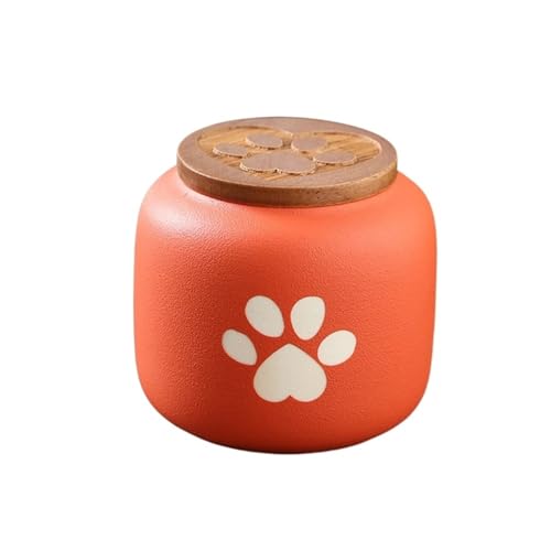 セラミックペット灰収納ボックス 180/500ml かわいい火葬骨壷 犬猫灰用 複数色(-Red-180ml)