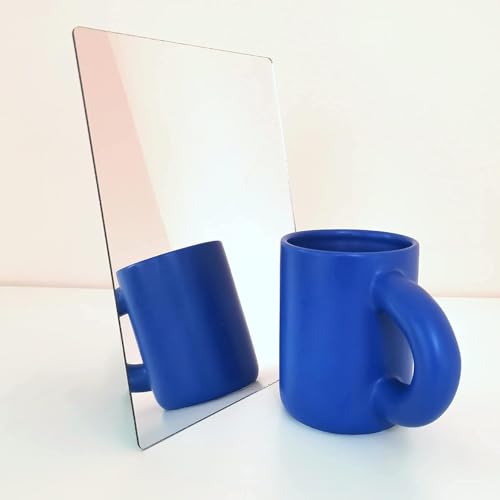 Image of Acrylic Mirror Stickers for Wall (8x8 Inch) | Self Adhesive Flexible Unbreakable Mirror Tiles | Full Length Wall Mirror Panels for Bedroom, Living Room, Bathroom, Gym, Home Decor