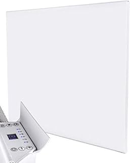 MYLEK Panel Heater Radiator Electric 0.5KW - Daily and Weekly Timer, Digital Thermostat - Wall Mounted Slimline White Panel Heater for Bathroom, Office, Bedroom, Garage (500 Watt) Lot 20 Compliant