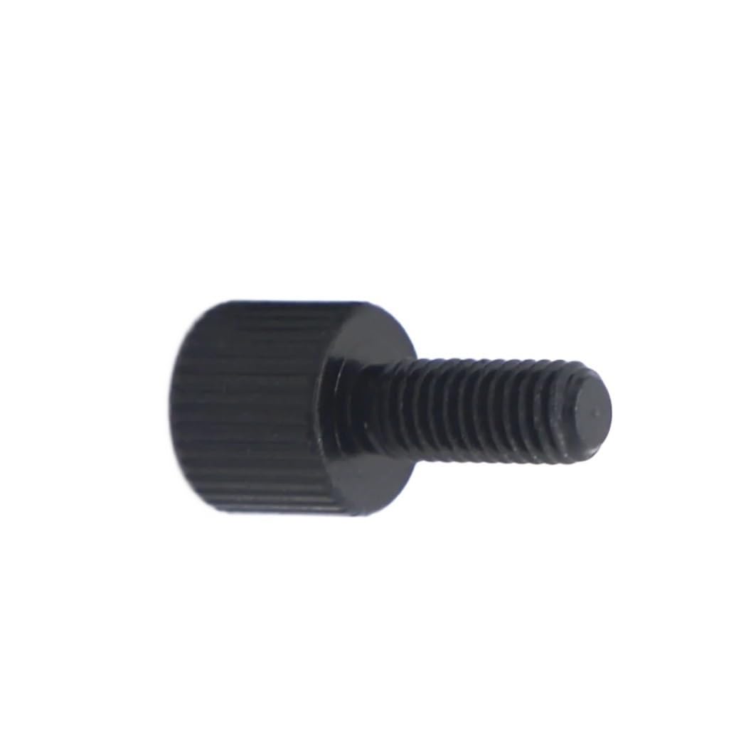 Tornillos 2 tornillos moleteados de acero al carbono negros M5 M6, tipo liso, métricos, for ajuste manual en maquinaria(20MM*M5)