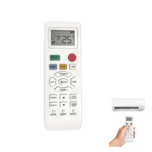 Télécommande Compatible pour Climatiseur Haier YR-HD01, YL-HD04, YR-HD06, YL-HD02, HA-0361 – Télécommande de Remplacement avec Fonction Minuteur, Design...