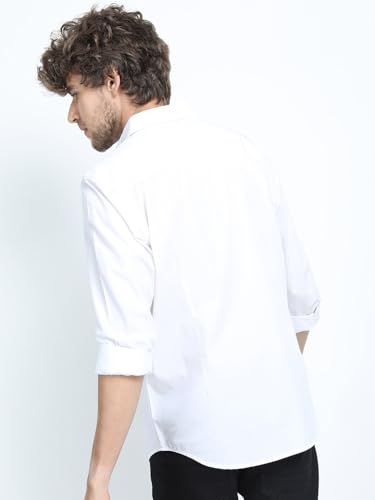 Image of Highlander Men's Slim Fit Casual Shirt | Solid Pattern | Comfortable Fabric | Long Sleeves | Regular Collar | Casual Shirt for Men