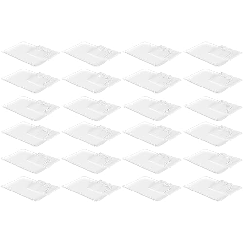 Tradineur   Pack de 24 Bandejas con blonda Rectangular   Especial para Fiestas o Celebraciones   Material reciclable   31 x 38 cm   Color Blanco