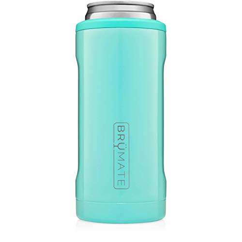BrüMate Hopsulator Slim Double-walled Stainless Steel Insulated Can Cooler for 12 Oz Slim