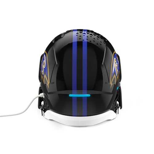 Image of NFL Echo Dot Bundle: Includes Echo Dot | Charcoal and Limited-Edition NFL Helmet Stand | Baltimore Ravens. Available in All 32 NFL Team Designs. While supplies last.