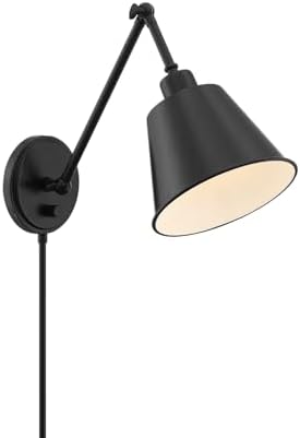 Crystorama Mitchell 1 Light Matte Black Task Sconce