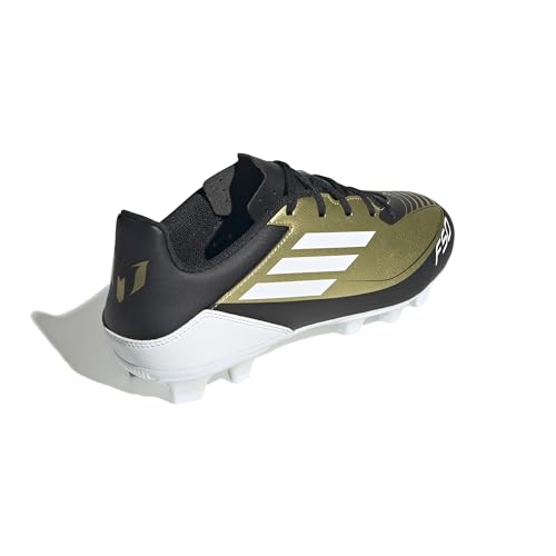 adidas Adidas Unisex-Adult F50 Club Messi Flexible Ground, Gold Metallic/White/Black, 10.5